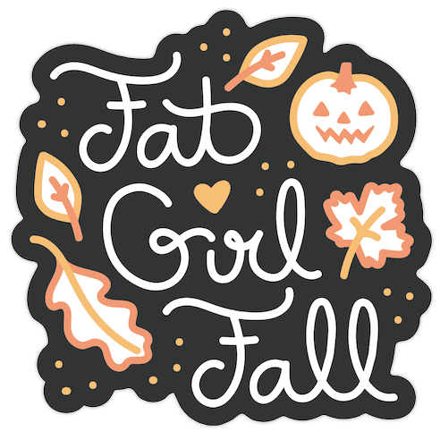 Fat Girl Fall Die Cut Sticker