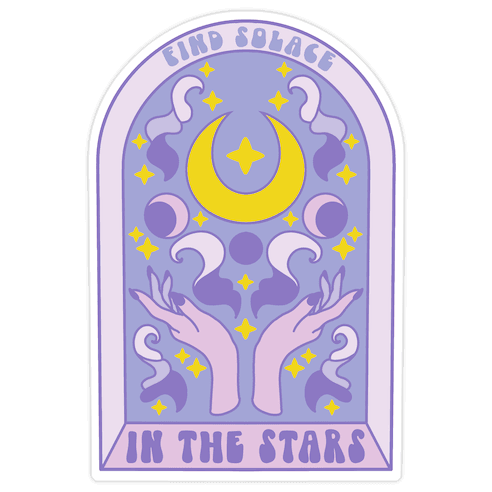 Find Solace In The Stars Die Cut Sticker