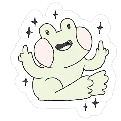 Flicky Frog Die Cut Sticker