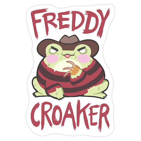 Freddy Croaker Die Cut Sticker