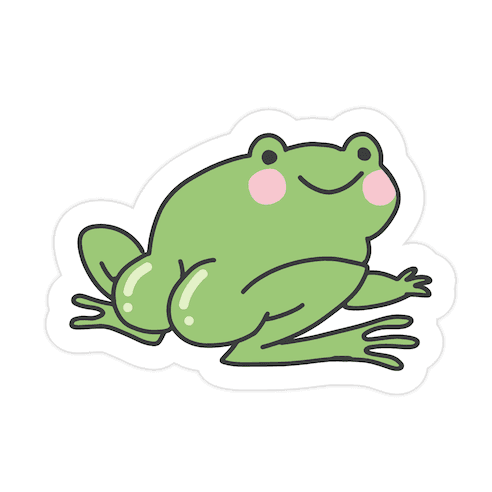 Frog Butt Die Cut Sticker