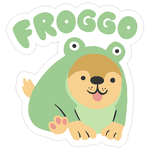 Froggo Doggo Frog Die Cut Sticker