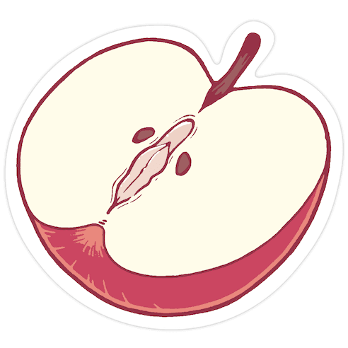 Fruity Vaginas Apple Die Cut Sticker