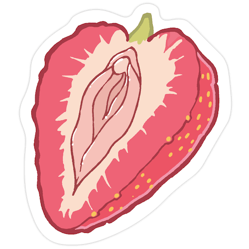 Fruity Vaginas Strawberry Die Cut Sticker