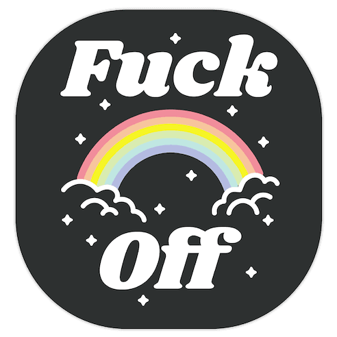 F*** Off Rainbow Die Cut Sticker