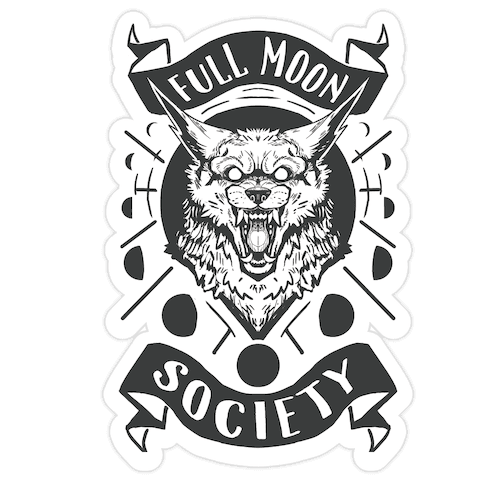 Full Moon Society Die Cut Sticker