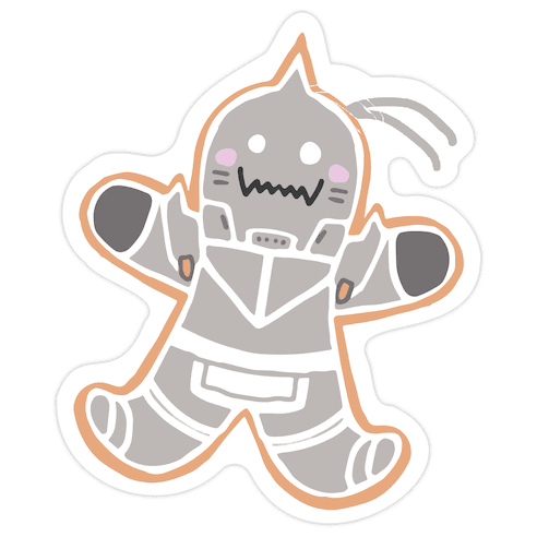 Fullmetal Alchemist Gingerbread Men Die Cut Sticker