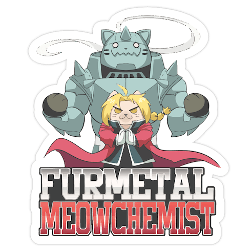 Furmetal Meowchemist Die Cut Sticker