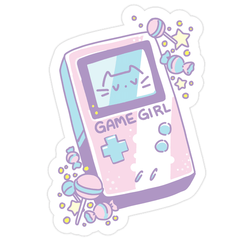 Game Girl - Trans Pride Die Cut Sticker