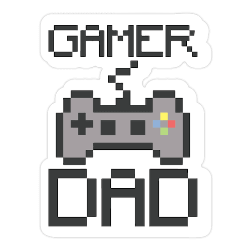 Gamer Dad Die Cut Sticker