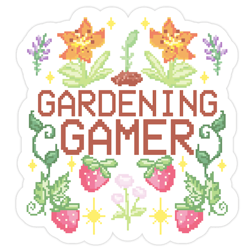 Gardening Gamer Die Cut Sticker