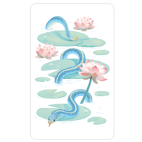 Garter Among Lily Pads Die Cut Sticker
