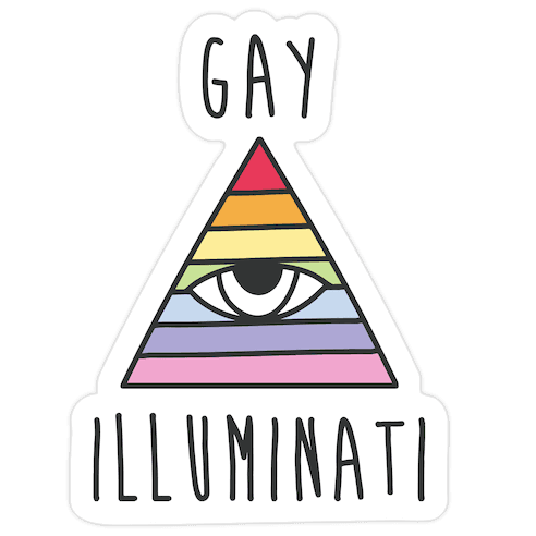 Gay Illuminati Die Cut Sticker