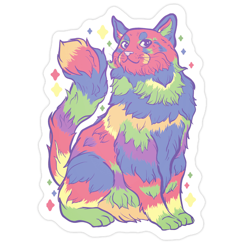 Gay Pride Cat Die Cut Sticker