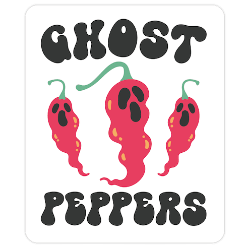 Ghost Peppers Die Cut Sticker