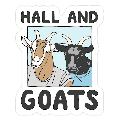 Hall And Goats Parody Die Cut Sticker