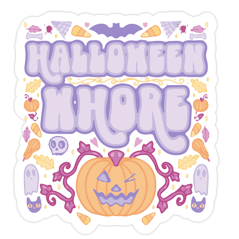 Halloween Whore Die Cut Sticker