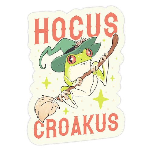 Hocus Croakus Die Cut Sticker