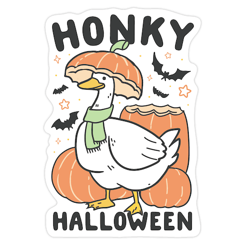 Honky Halloween Die Cut Sticker