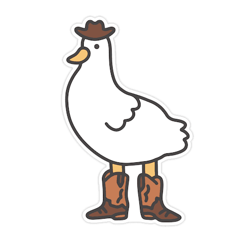 Howdy Honk Die Cut Sticker