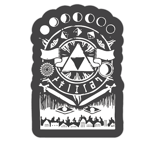 Hyrule Occult Symbols Die Cut Sticker