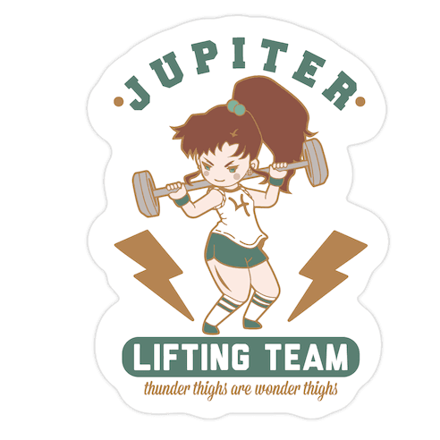 Jupiter Lifting Team Workout Parody Die Cut Sticker