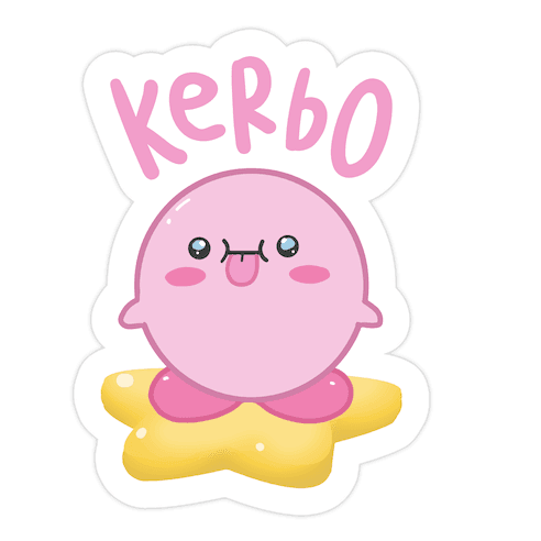 Kerbo Derpy Kirby Die Cut Sticker