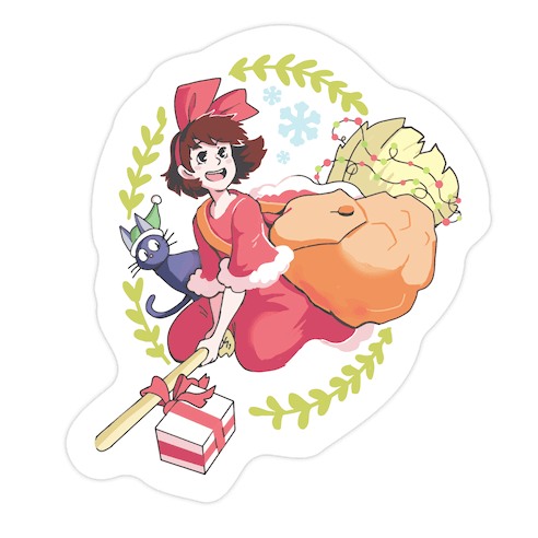 Kiki's Christmas Gift Delivery Die Cut Sticker