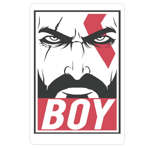 Kratos - Boy Die Cut Sticker