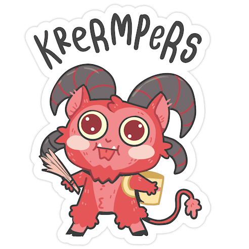 Krermpers Derpy Krampus Die Cut Sticker