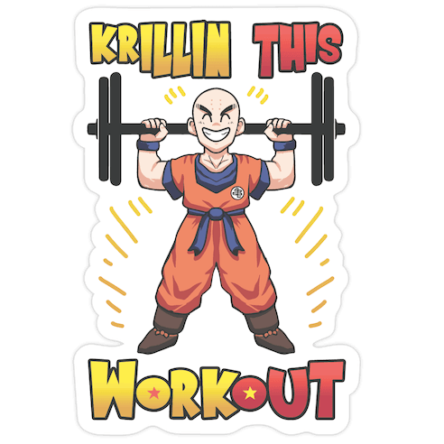 Krillin This Workout Die Cut Sticker