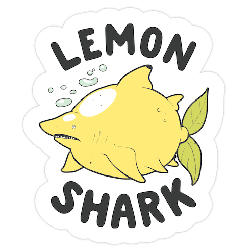 Lemon Shark Die Cut Sticker