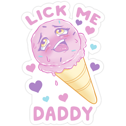 Lick Me Daddy Die Cut Sticker