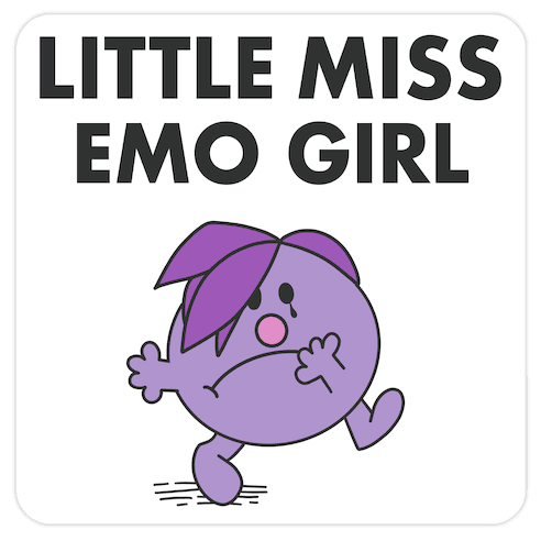 Little Miss Emo Die Cut Sticker