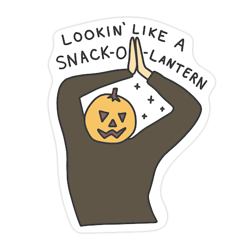 Lookin' Like A Snack-o-Lantern Die Cut Sticker