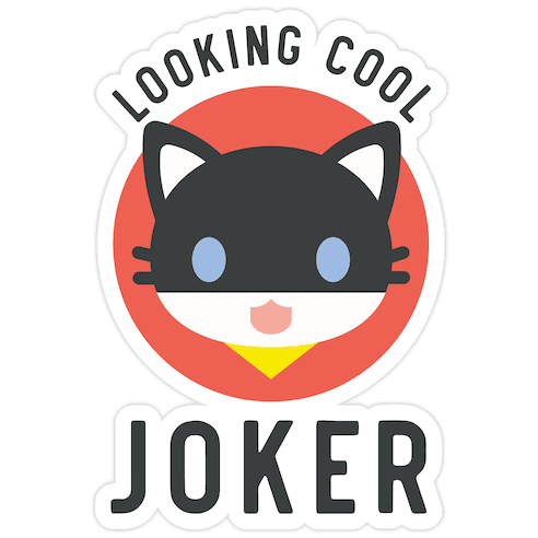 Looking Cool Joker Die Cut Sticker