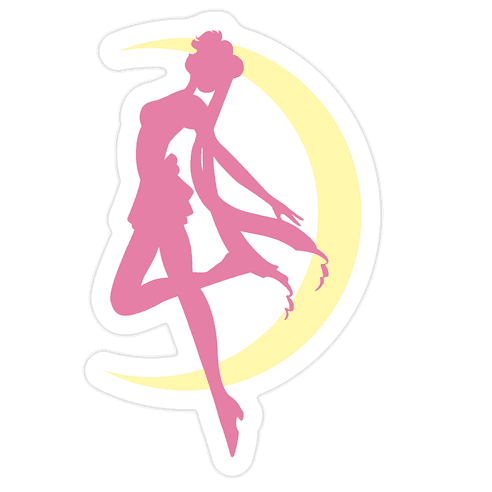 Magical Moon Girl Die Cut Sticker