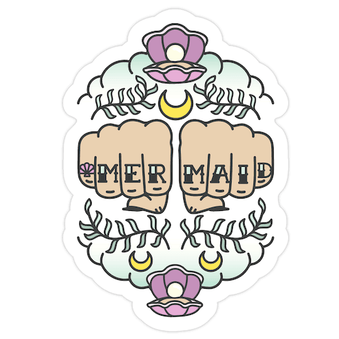 Mermaid Knuckles Die Cut Sticker