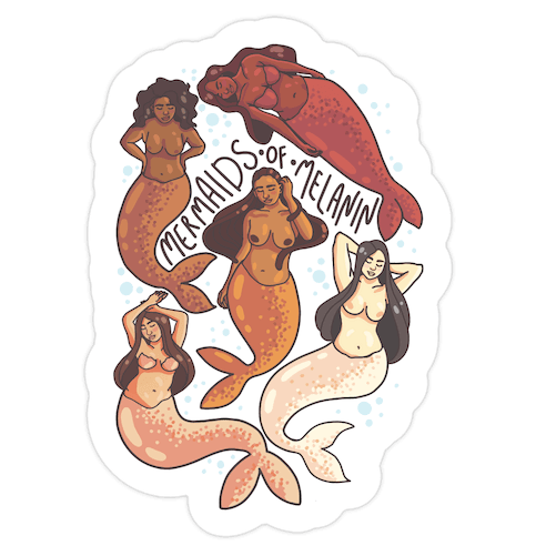 Mermaids of Melanin Die Cut Sticker