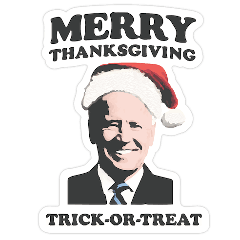 Merry Thanksgiving, Trick or Treat Die Cut Sticker