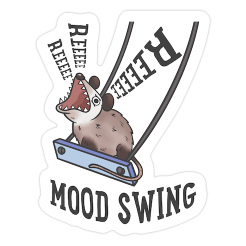 Mood Swing Possum Die Cut Sticker
