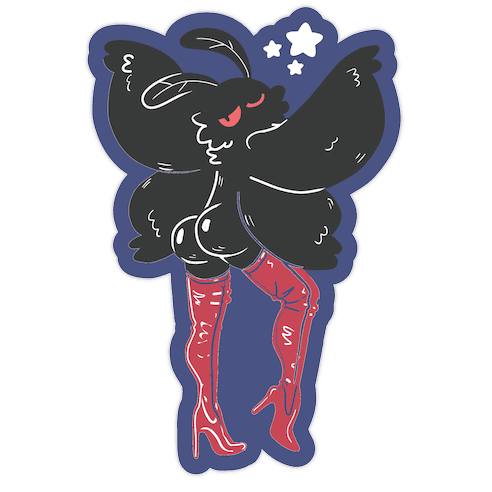 MothDAMN Die Cut Sticker