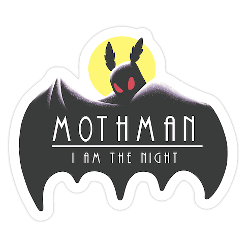 Mothman - I am the Night Die Cut Sticker