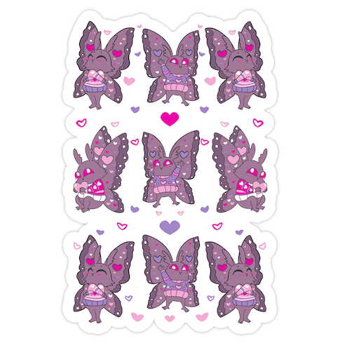 Mothman Love Tee Die Cut Sticker