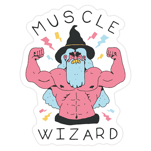 Muscle Wizard Die Cut Sticker