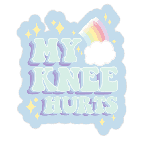 My Knee Hurts Die Cut Sticker