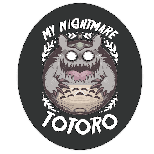 My Nightmare Totoro Die Cut Sticker