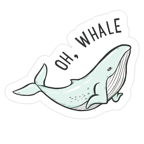 Oh Whale Die Cut Sticker