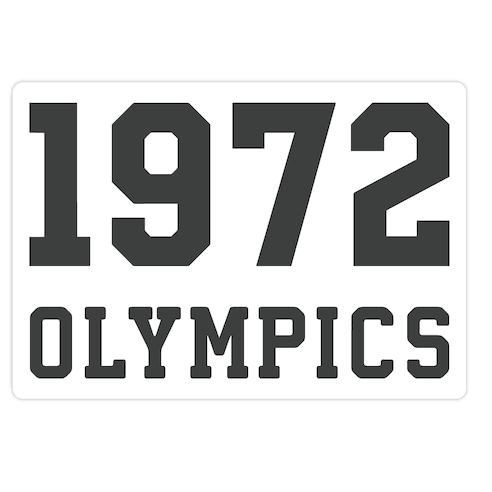 1972 Olympics Die Cut Sticker