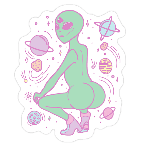 Out of This World Booty Die Cut Sticker